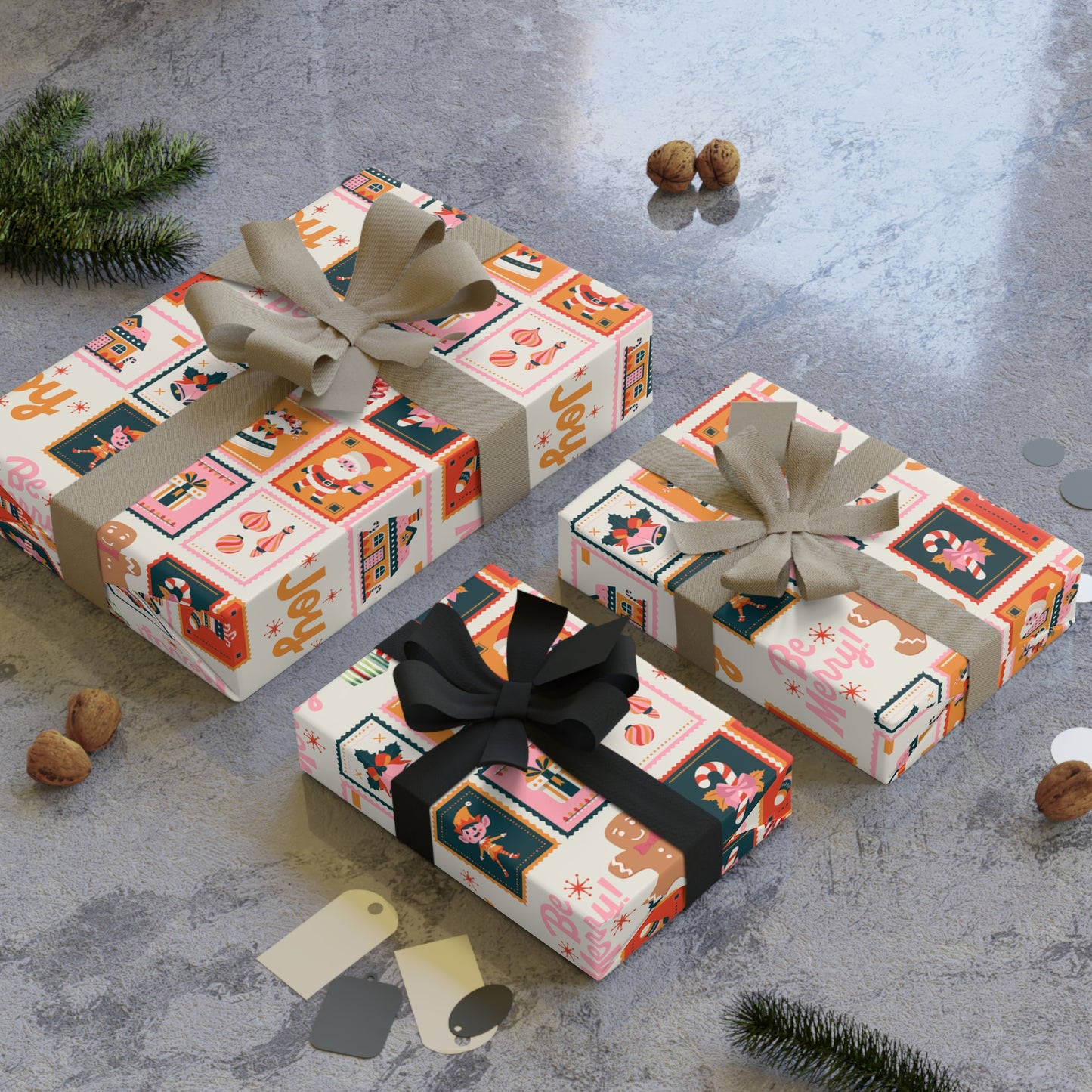 Retro Holidays Gift Wrapping Paper