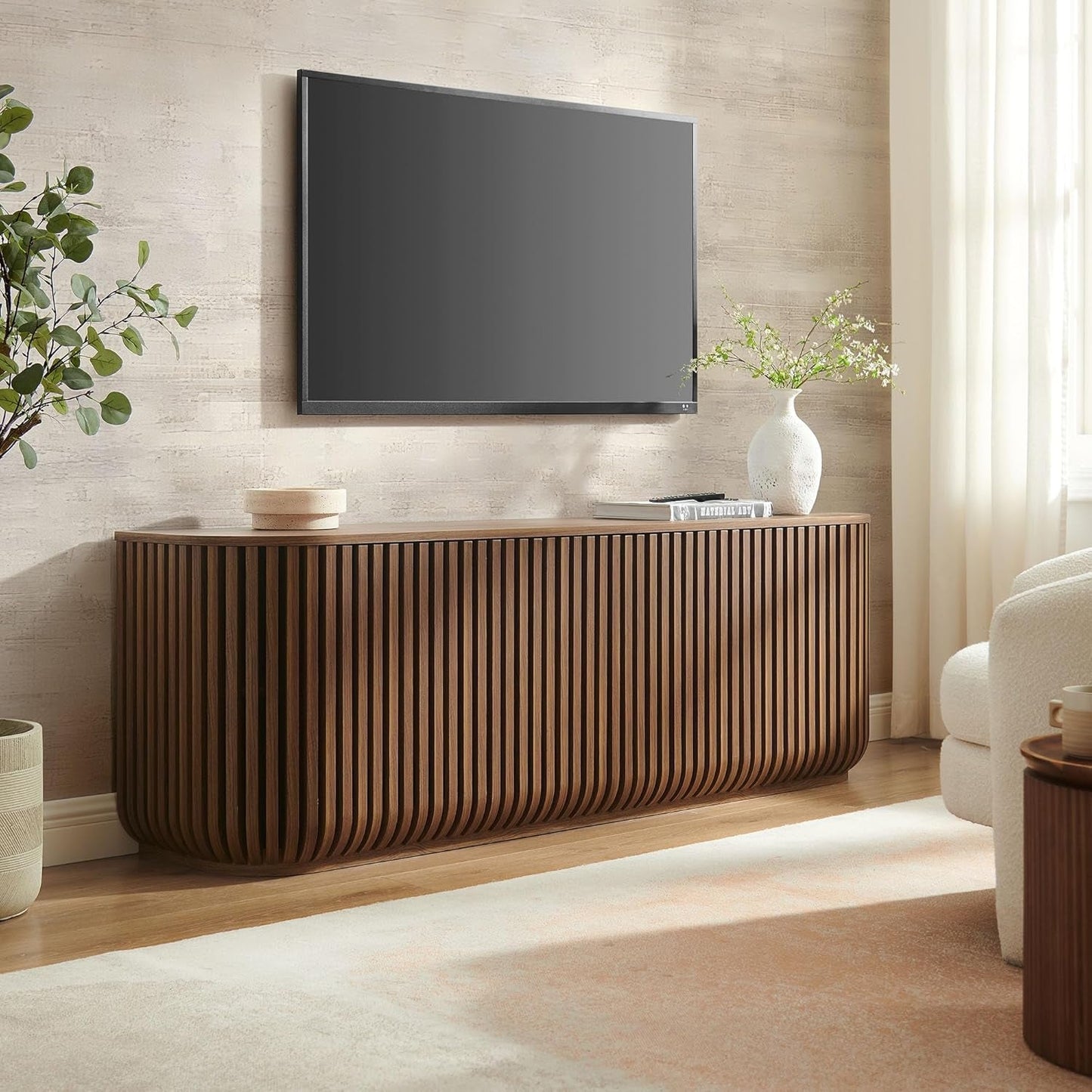 Walnut Sideboard Buffet Cabinet