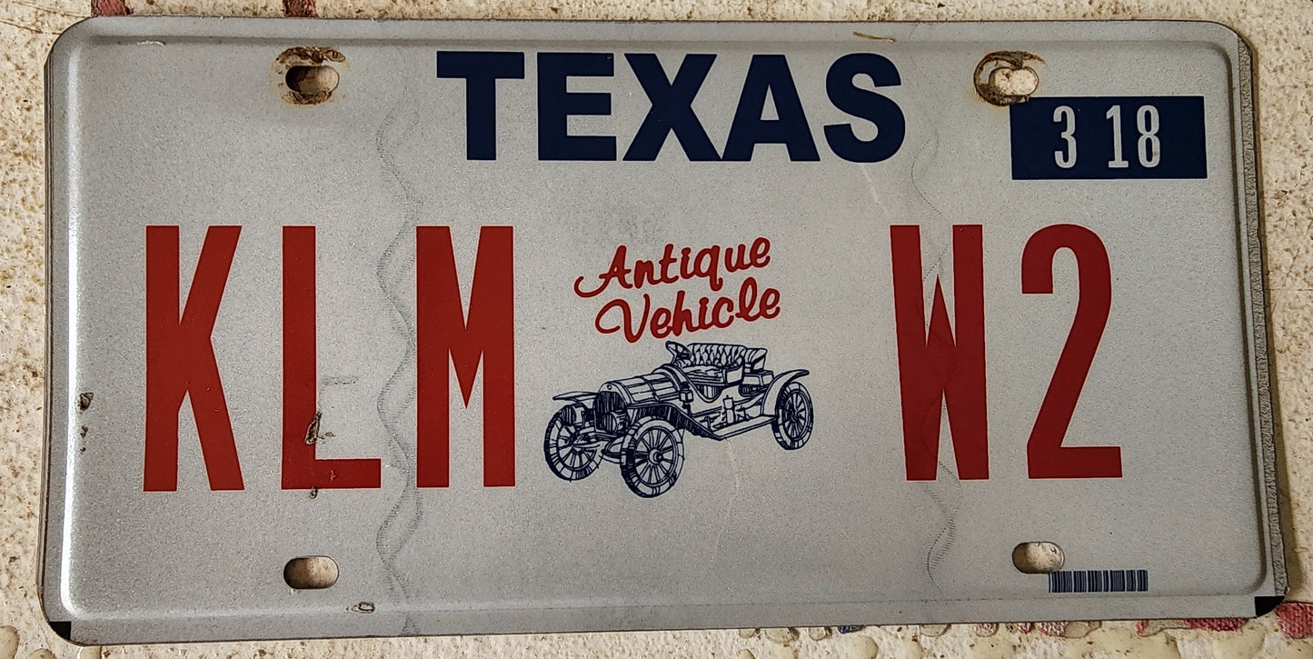Antique License Plate