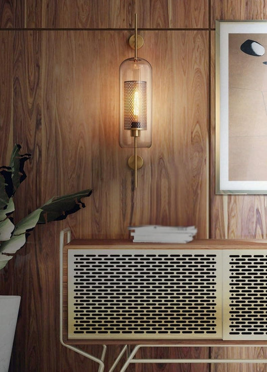 Retro Industrial Glass Ball Wall Sconce