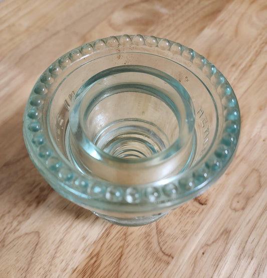 Vintage Clear Glass Insulator