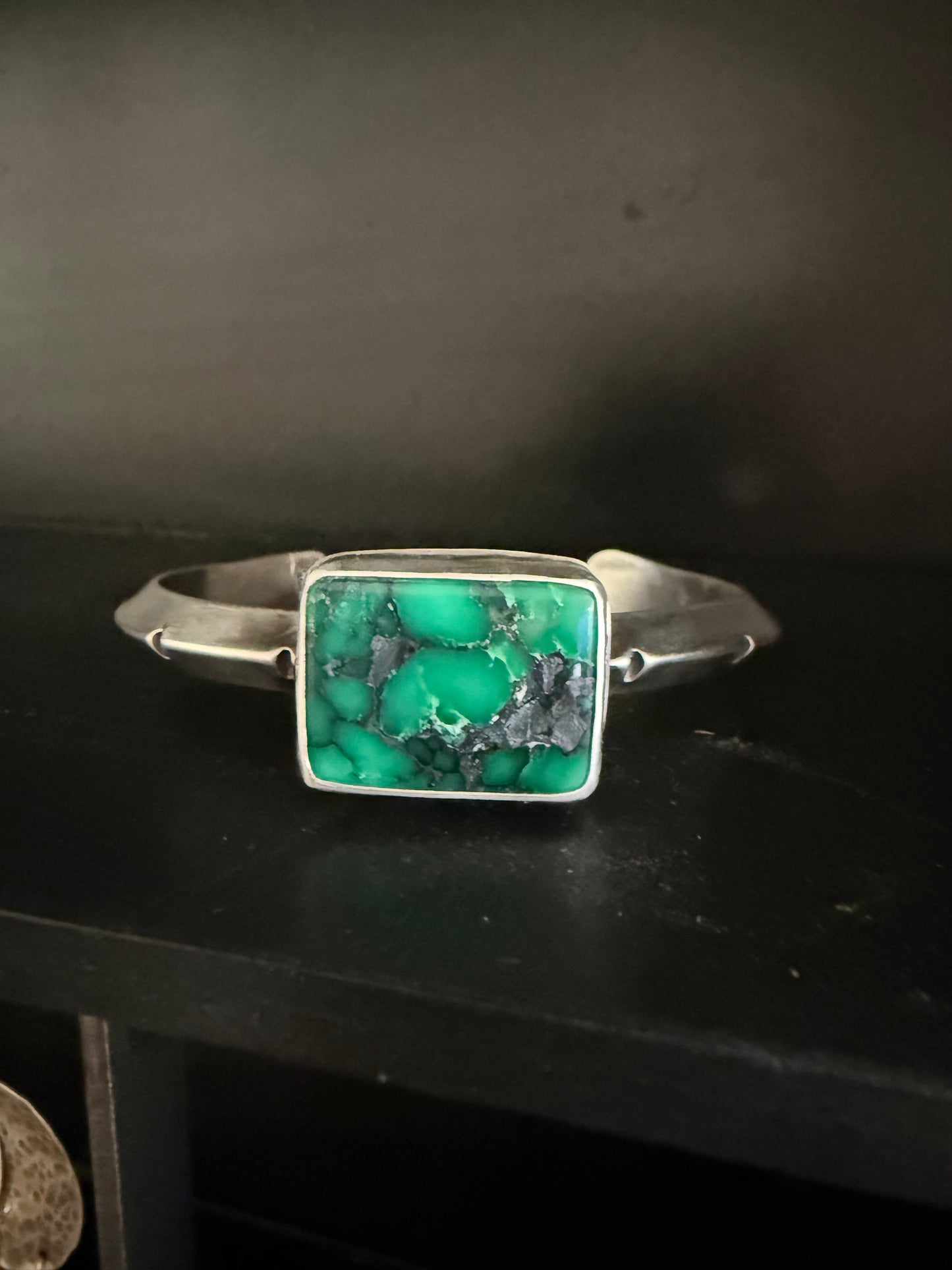 Persian Variscite Cuff | Sterling Silver Bracelet