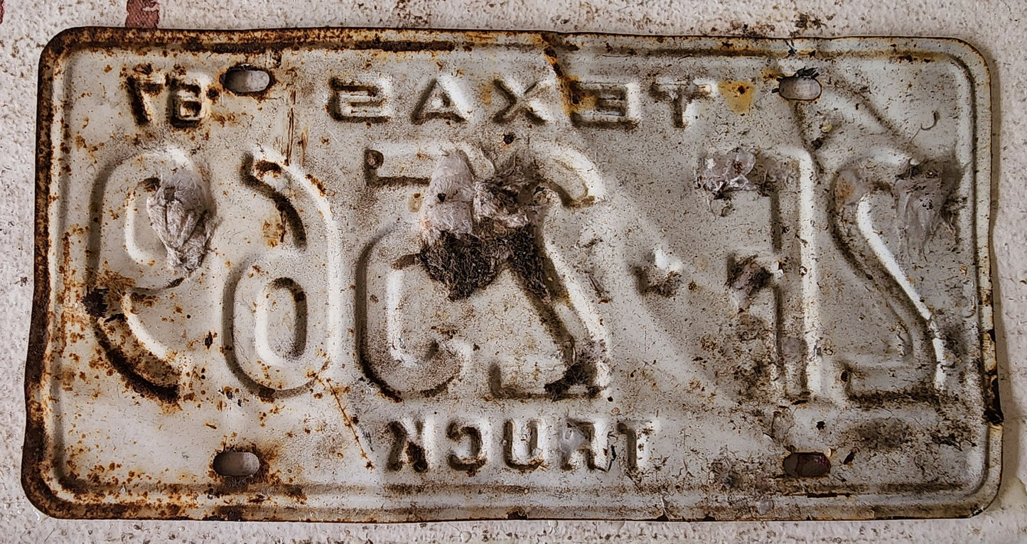 Antique License Plate