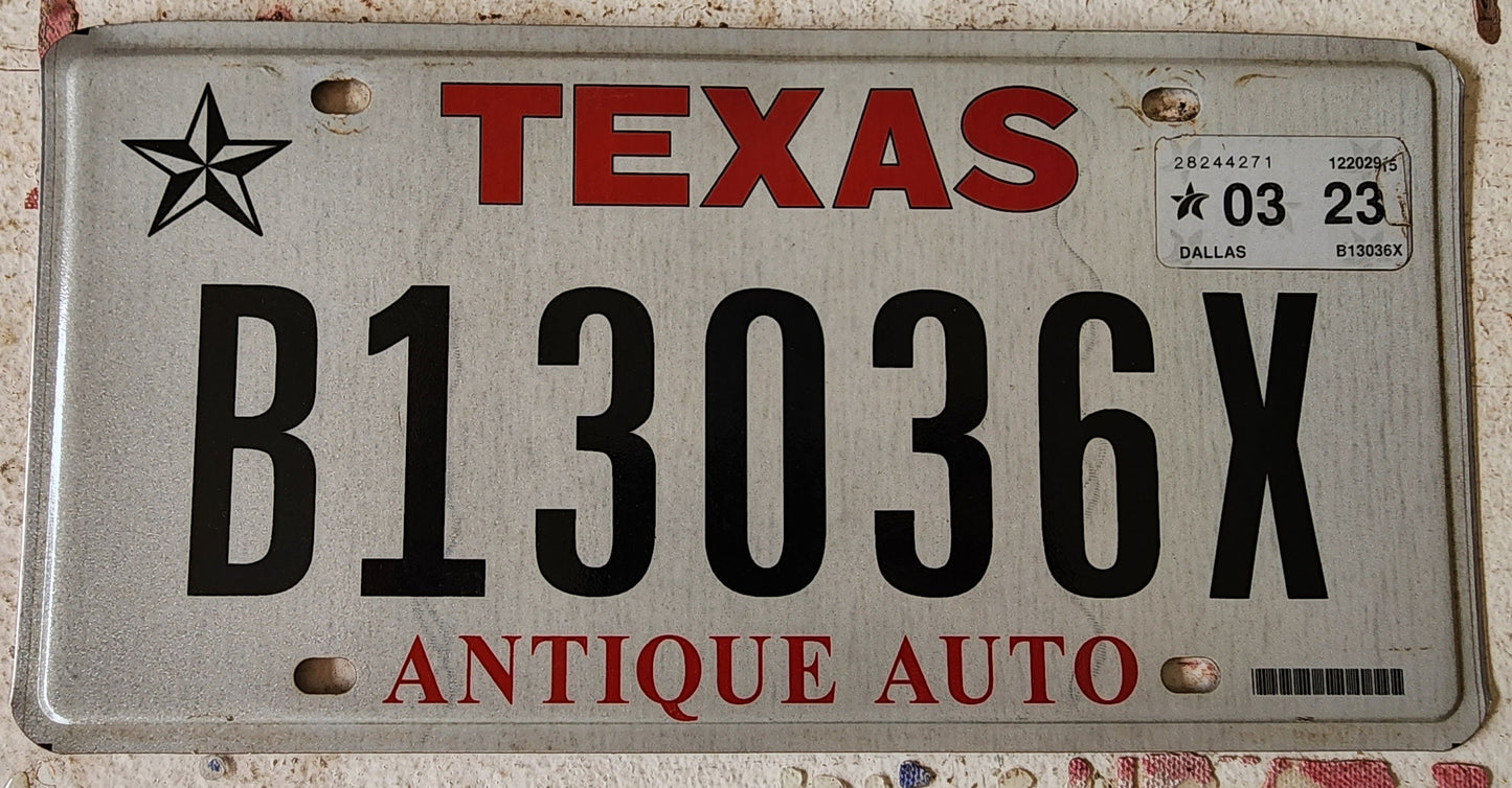 Antique License Plate