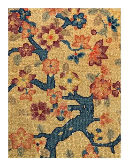 Vintage Handmade Rug | Chinese Art Deco | 7'11'' X 9'6''