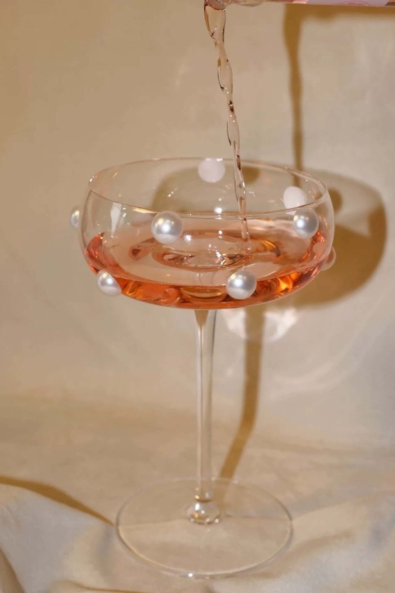 Elegant Pearl Wine Glass, Champagne