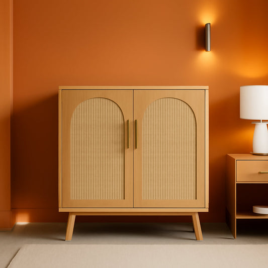 Natural Rattan Storage Sideboard
