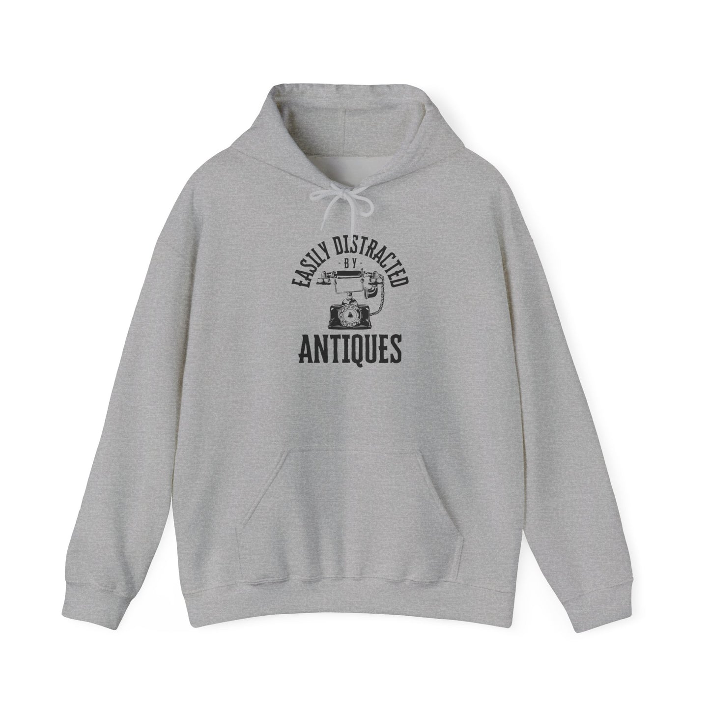 Easily Distracted by Antiques Hooded Sweatshirt