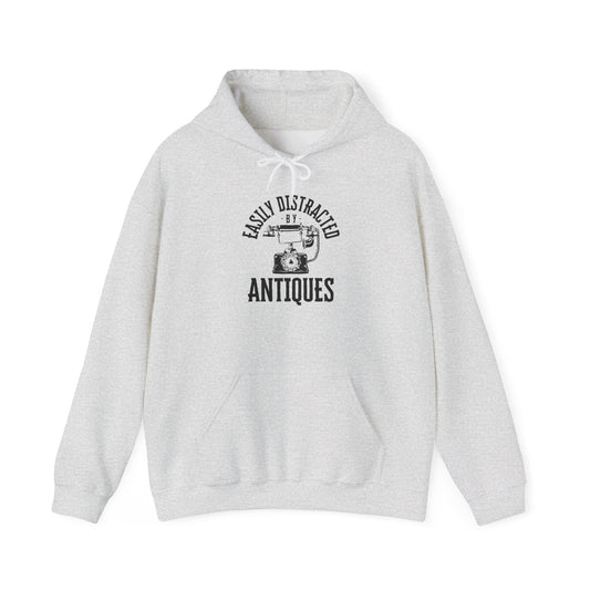 Easily Distracted by Antiques Hooded Sweatshirt