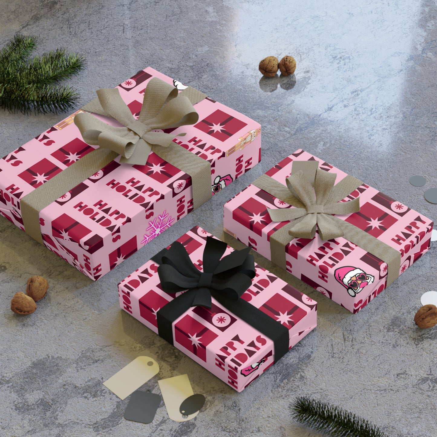 Happy Holidays Gift Wrapping Paper