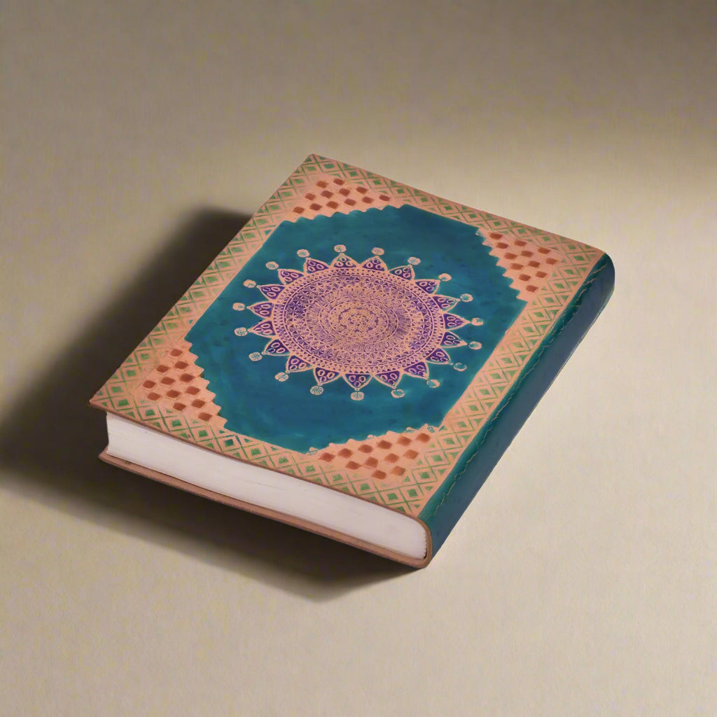 Hand-Dyed & Handmade | Mandala Leather Journal