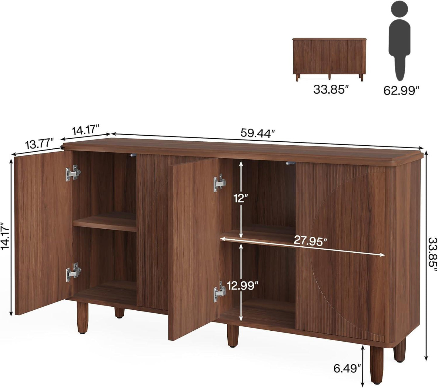 Wood Buffet Cabinet | Sideboard | Storage Chest