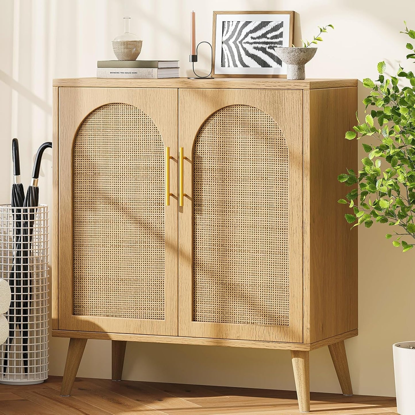 Natural Rattan Storage Sideboard