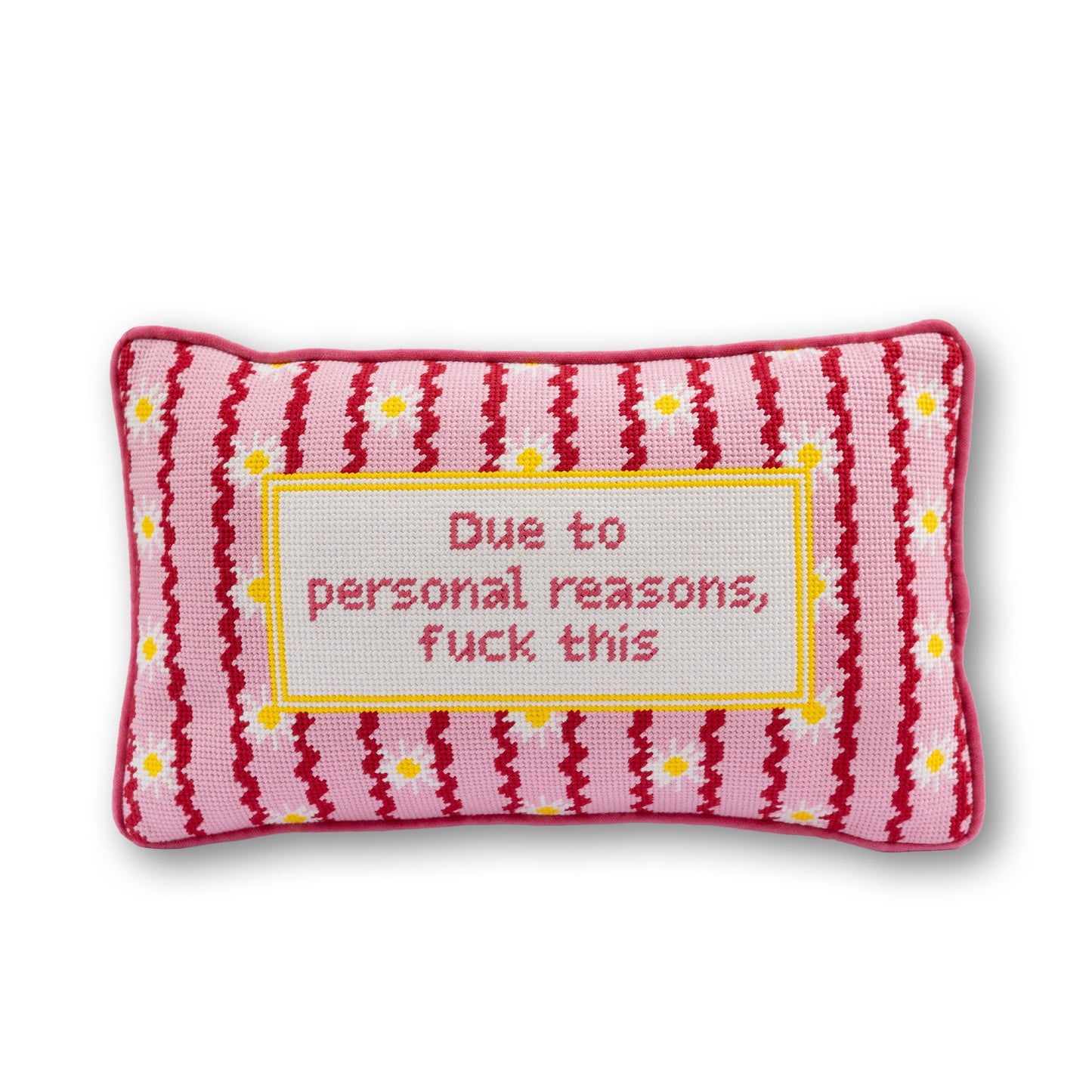 F This Needlepoint Pillow