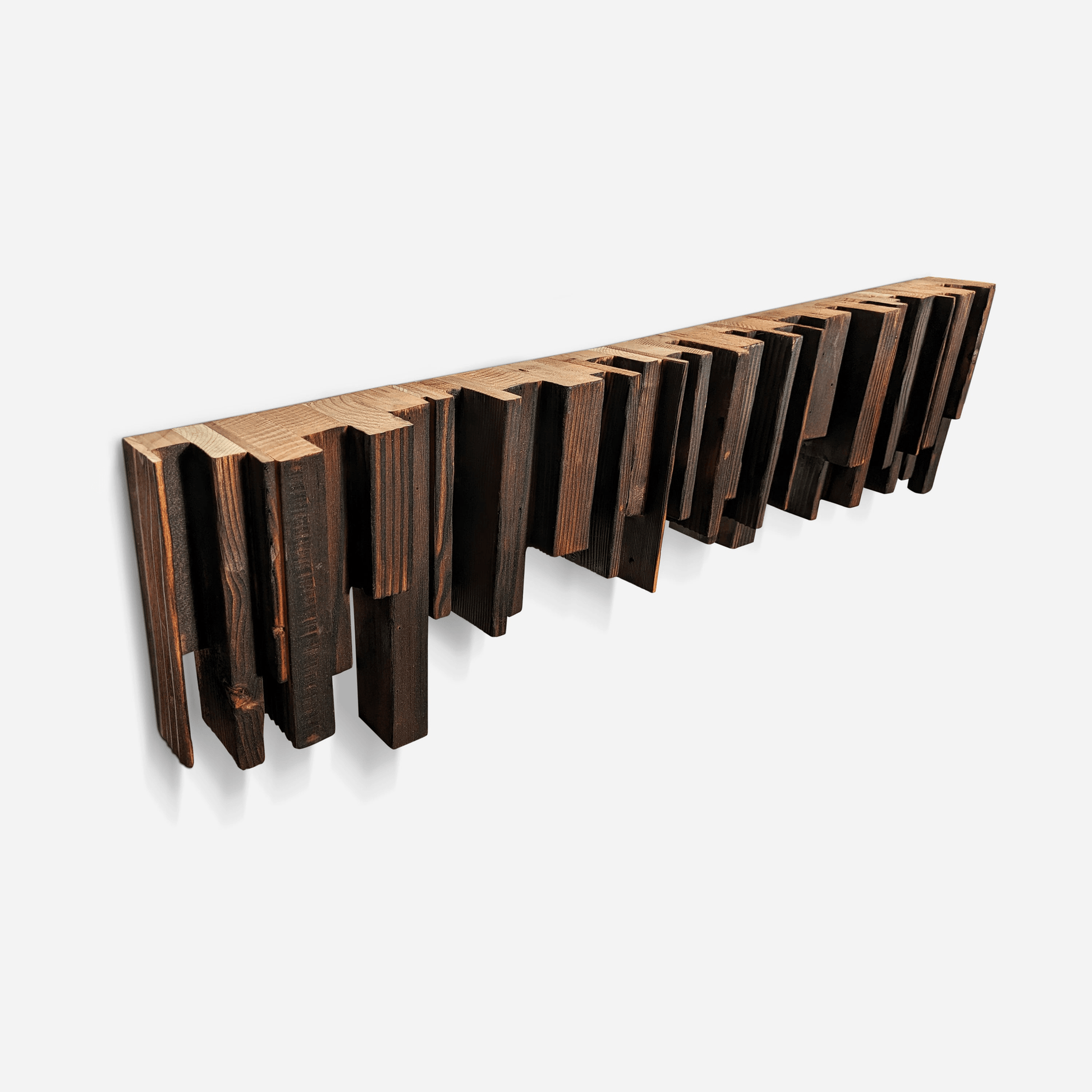 Artisan Crafted Wood Wall Sculpture - Organised Chaos Design-1