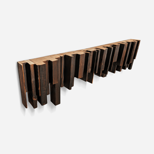 Artisan Crafted Wood Wall Sculpture - Organised Chaos Design-1