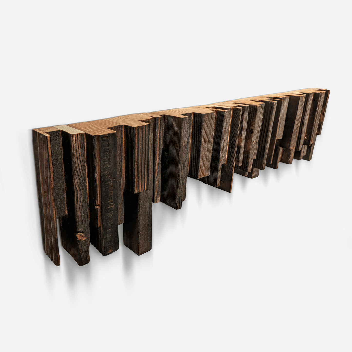 Artisan Crafted Wood Wall Sculpture - Organised Chaos Design-3