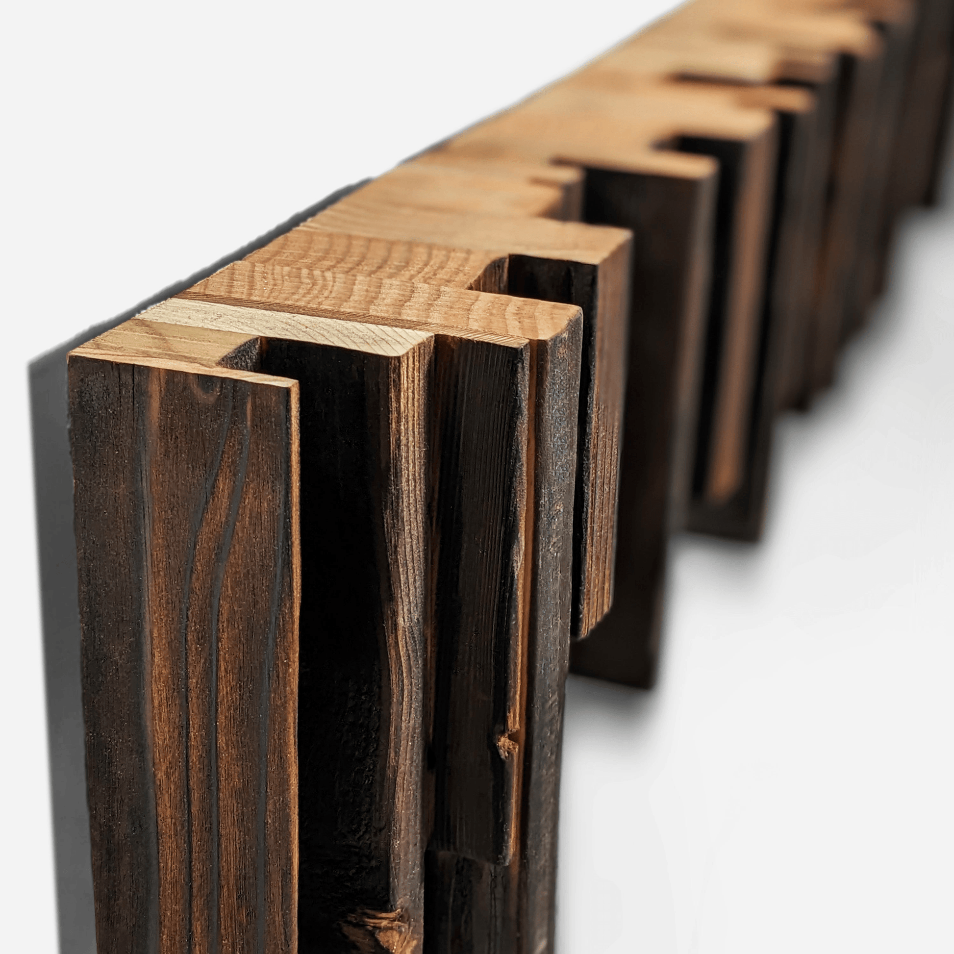 Artisan Crafted Wood Wall Sculpture - Organised Chaos Design-4