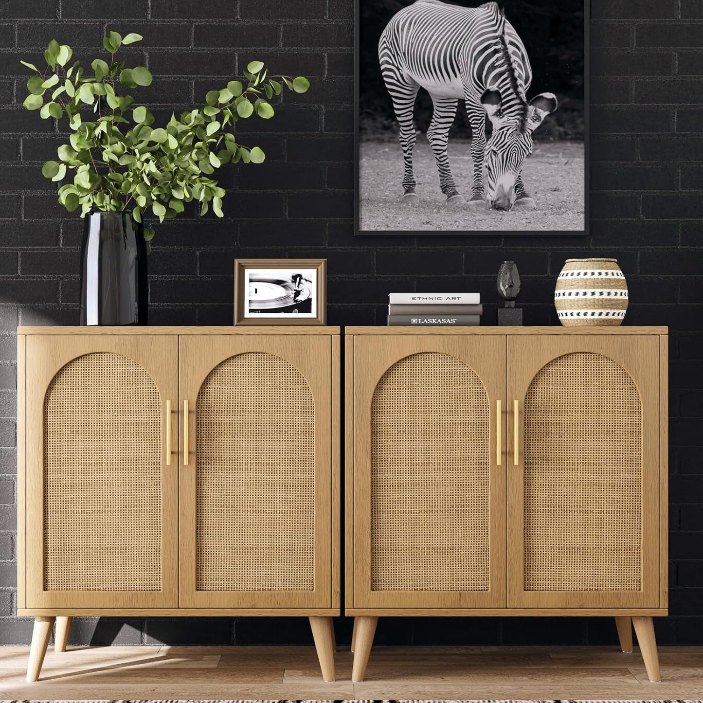 Natural Rattan Storage Sideboard