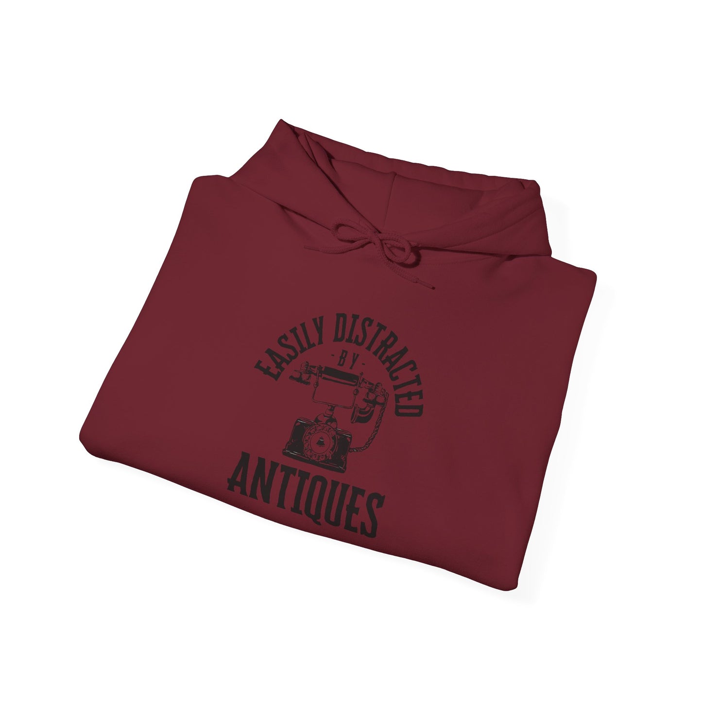 Easily Distracted by Antiques Hooded Sweatshirt