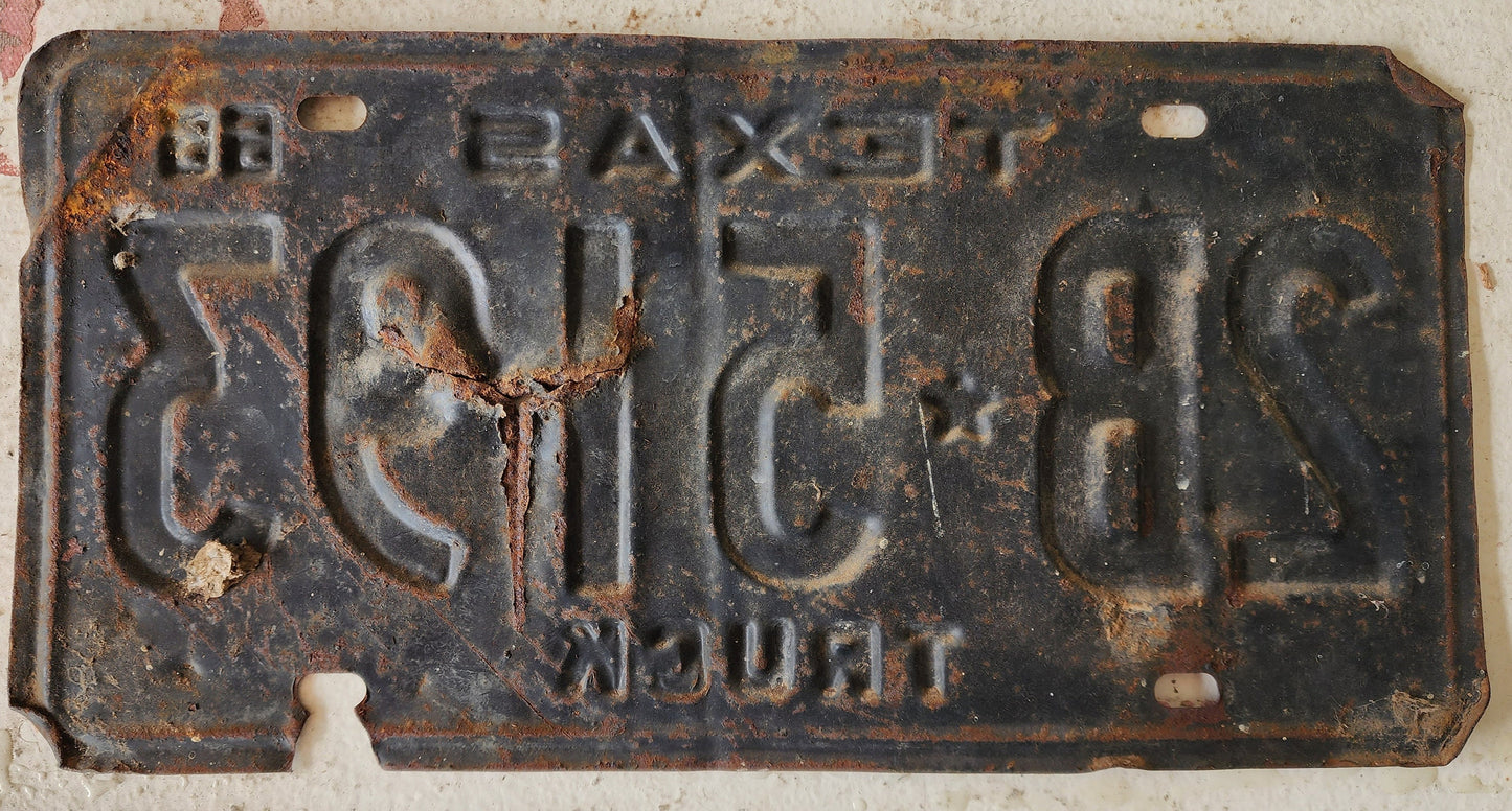 Antique License Plate