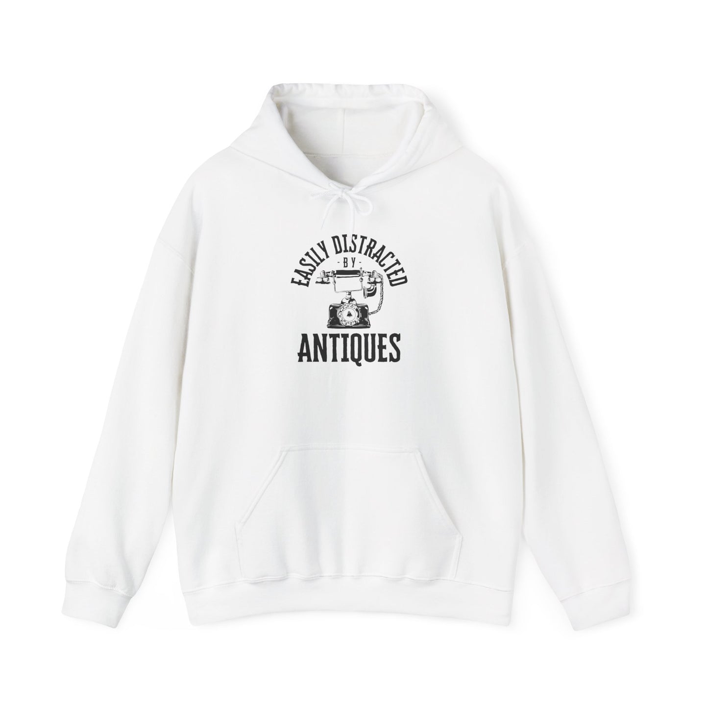 Easily Distracted by Antiques Hooded Sweatshirt