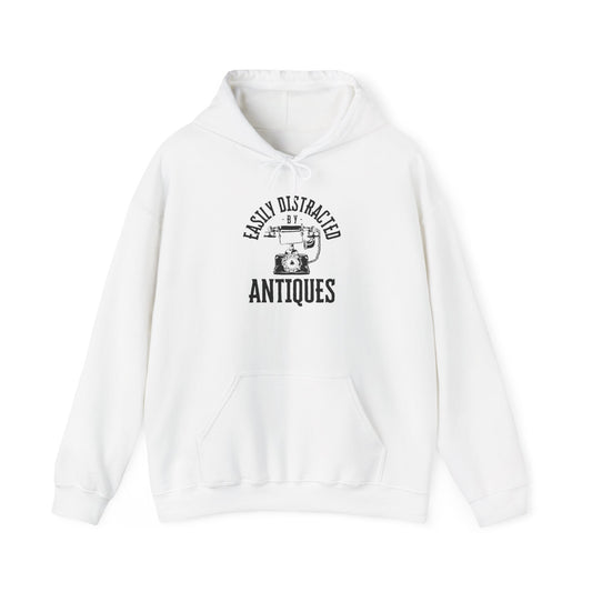 Easily Distracted by Antiques Hooded Sweatshirt