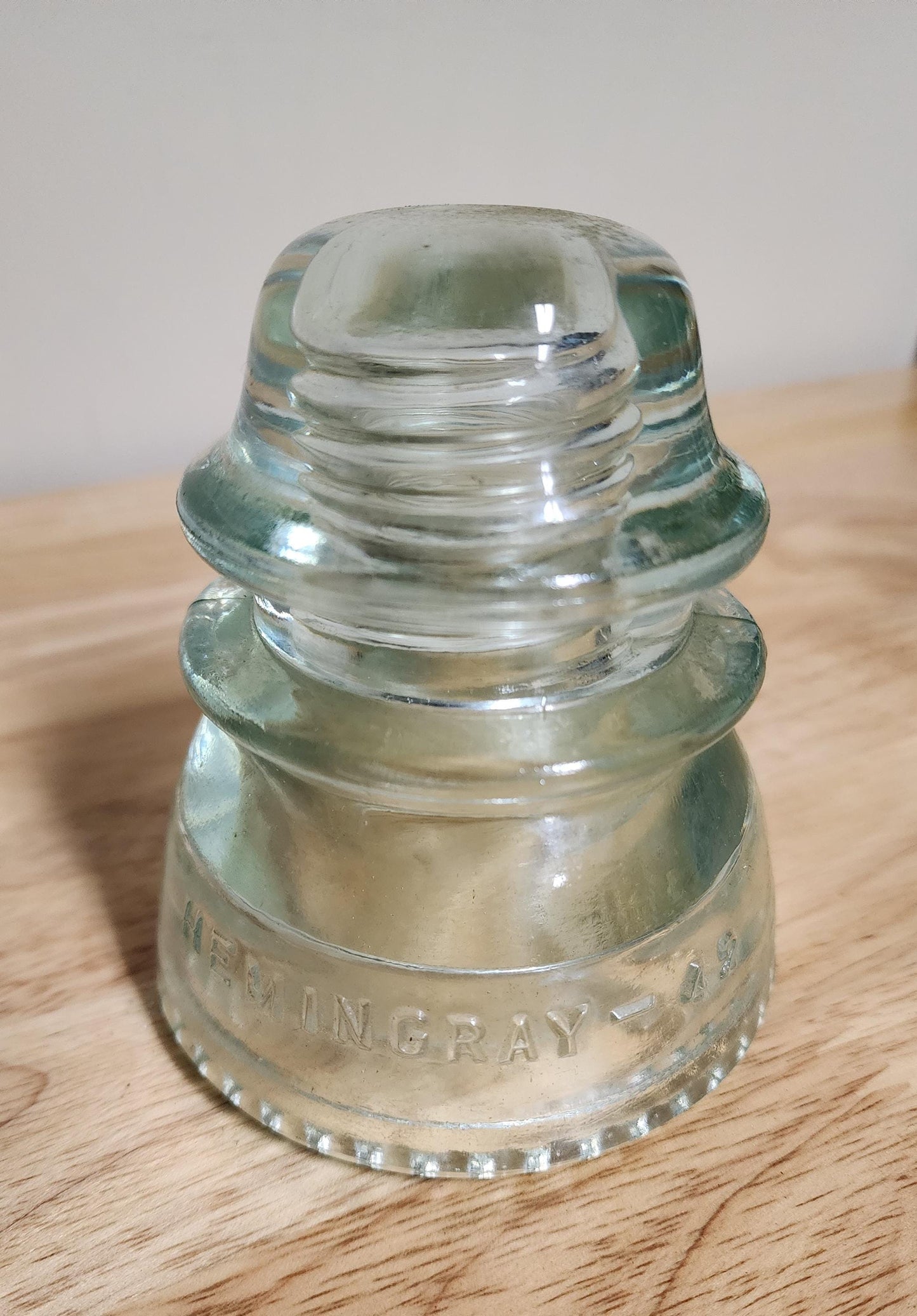 Vintage Clear Glass Insulator