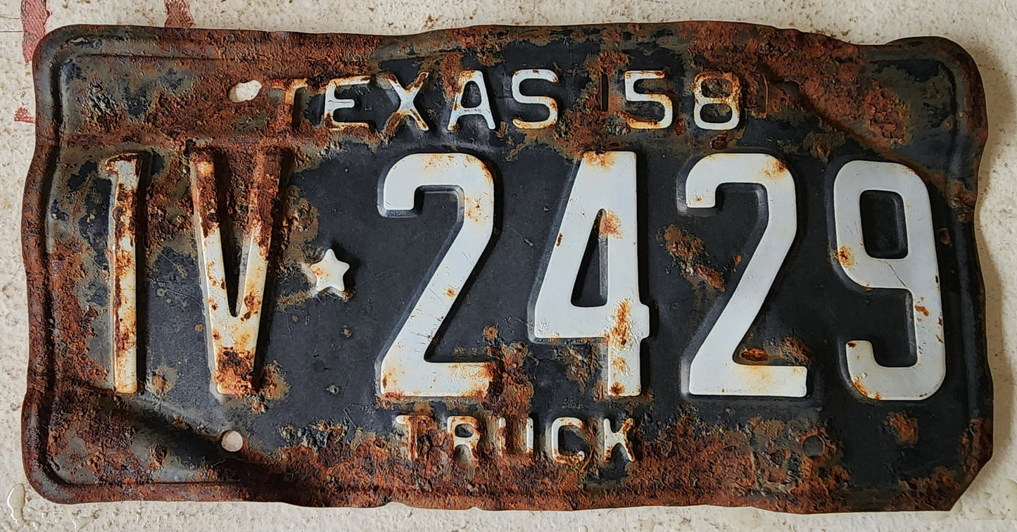 Antique License Plate