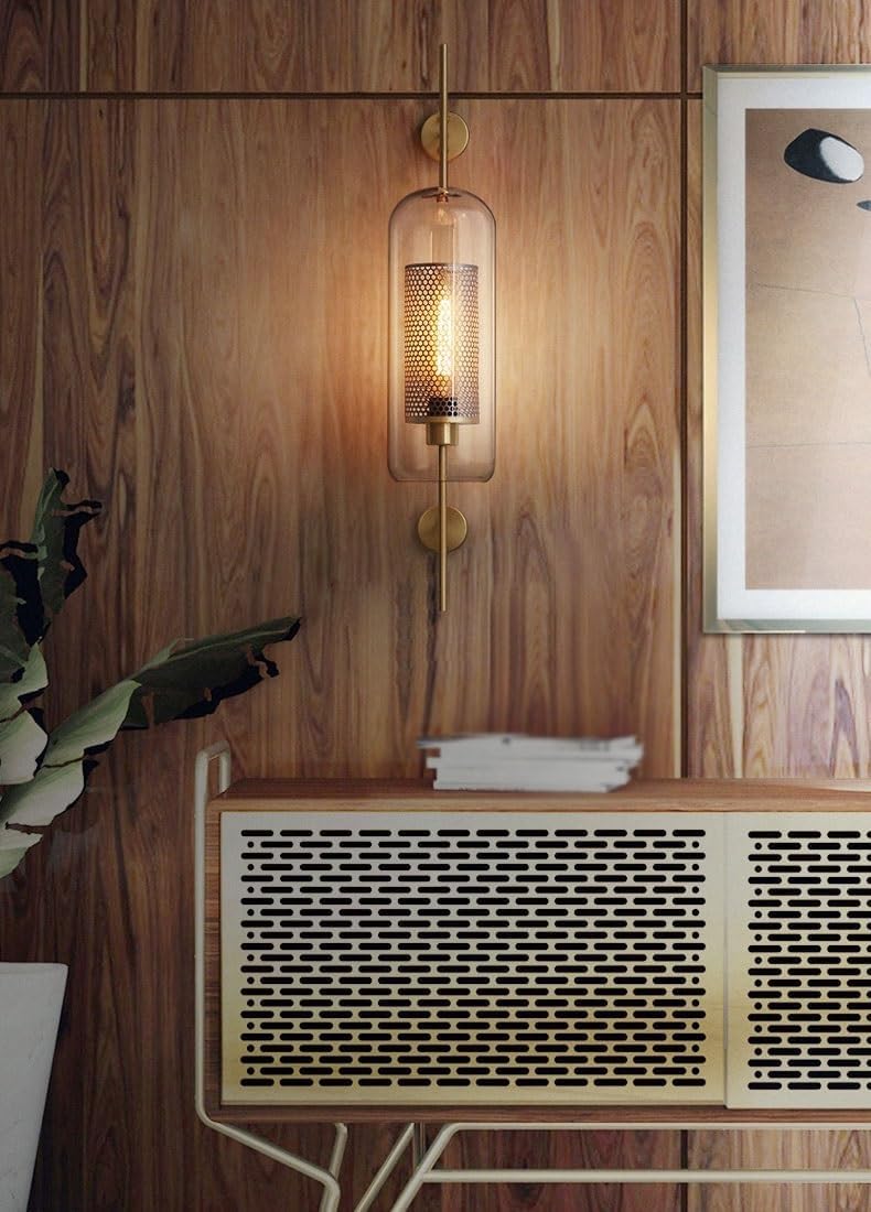 Retro Industrial Glass Ball Wall Sconce
