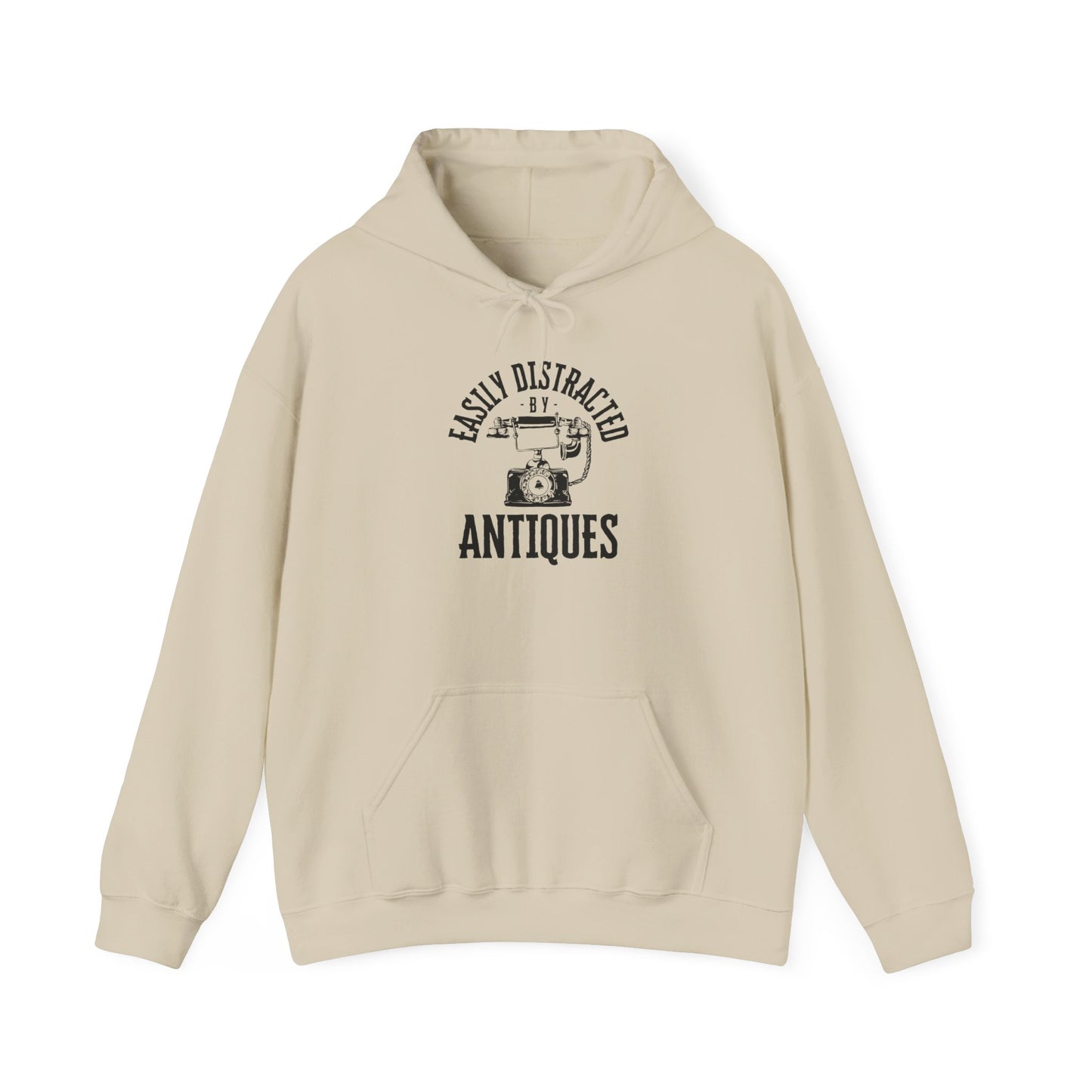 Easily Distracted by Antiques Hooded Sweatshirt