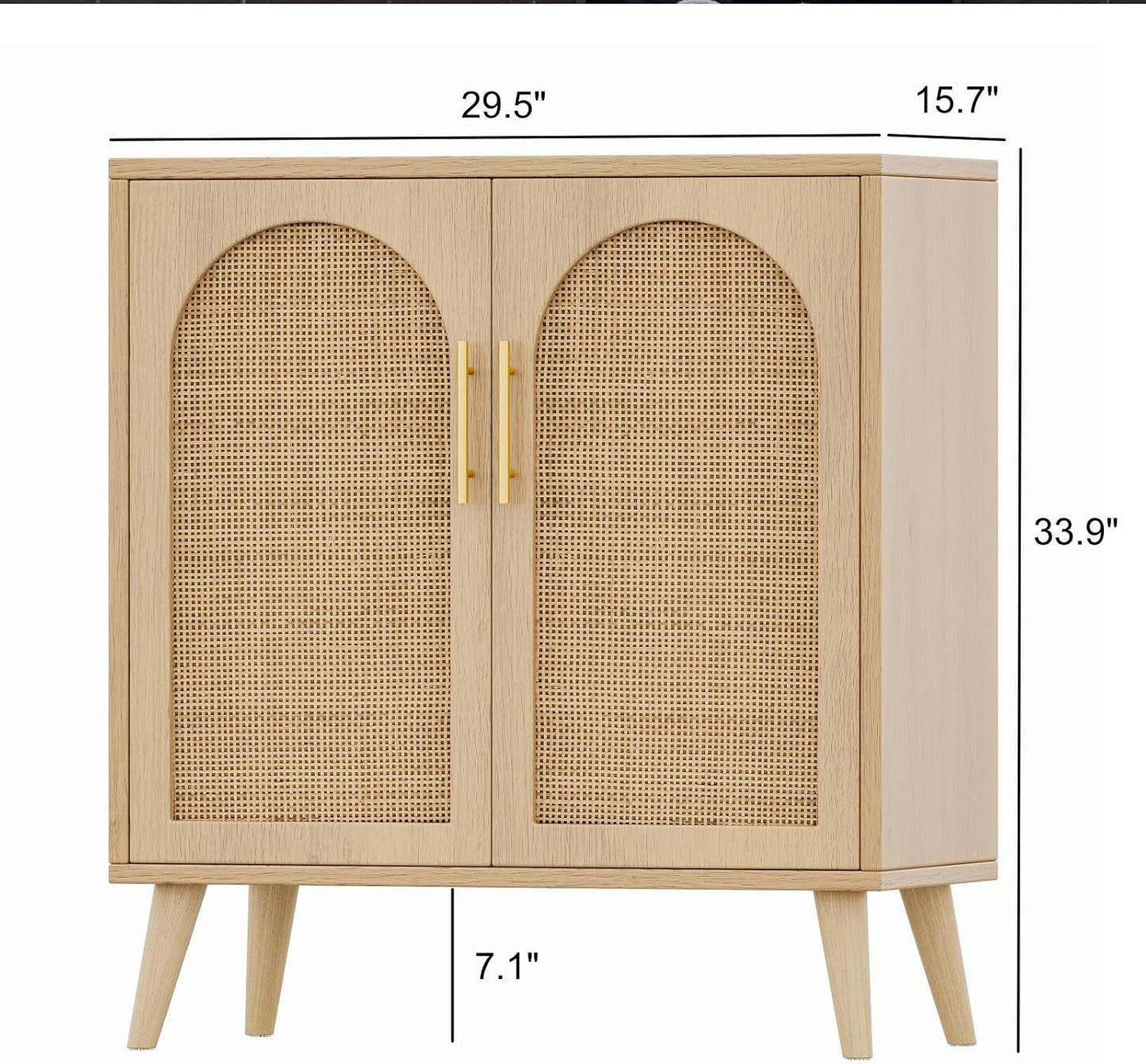Natural Rattan Storage Sideboard