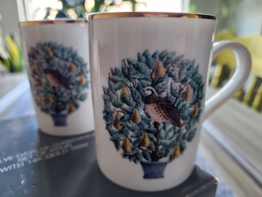 Vintage Avon 12 Days of Christmas Mugs