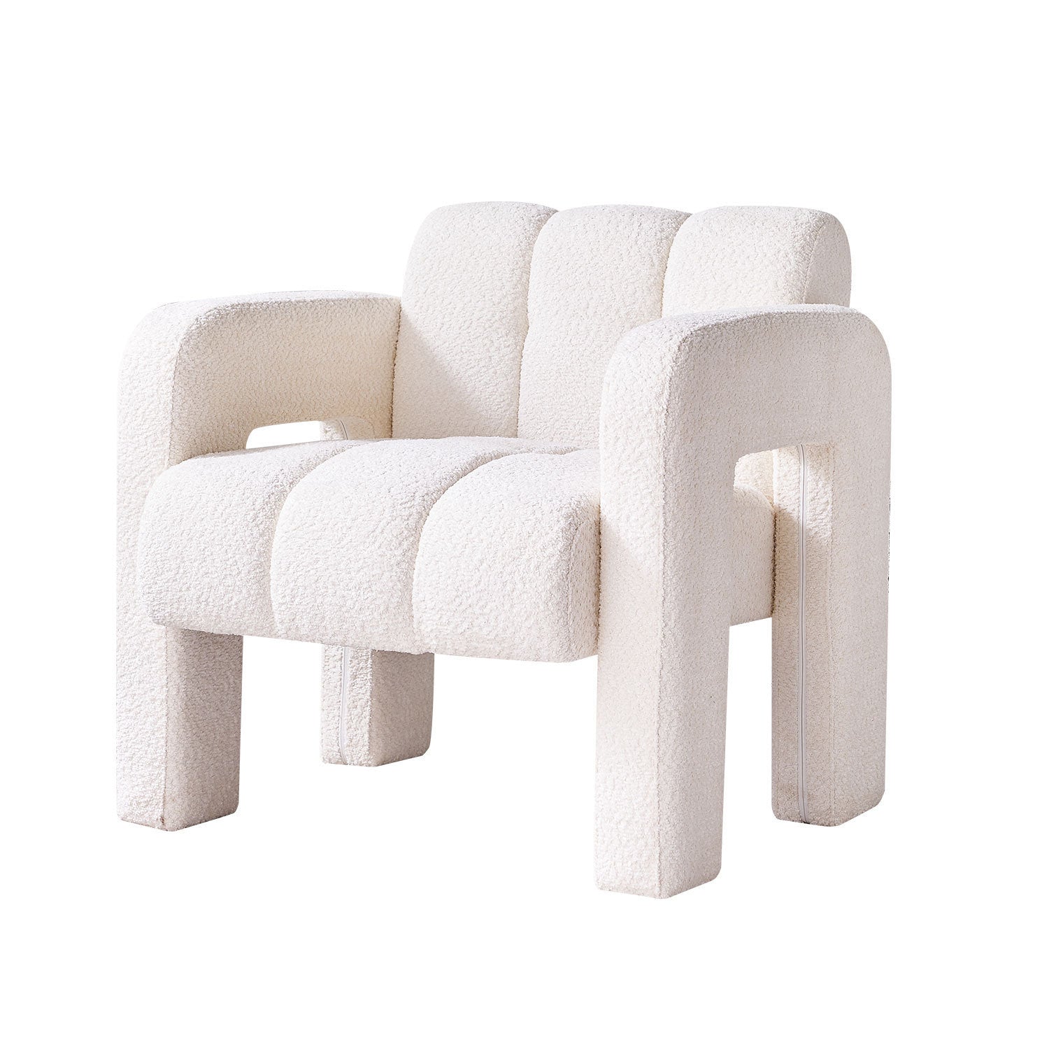 31.10" Wide Boucle Upholstered Accent Chair-0