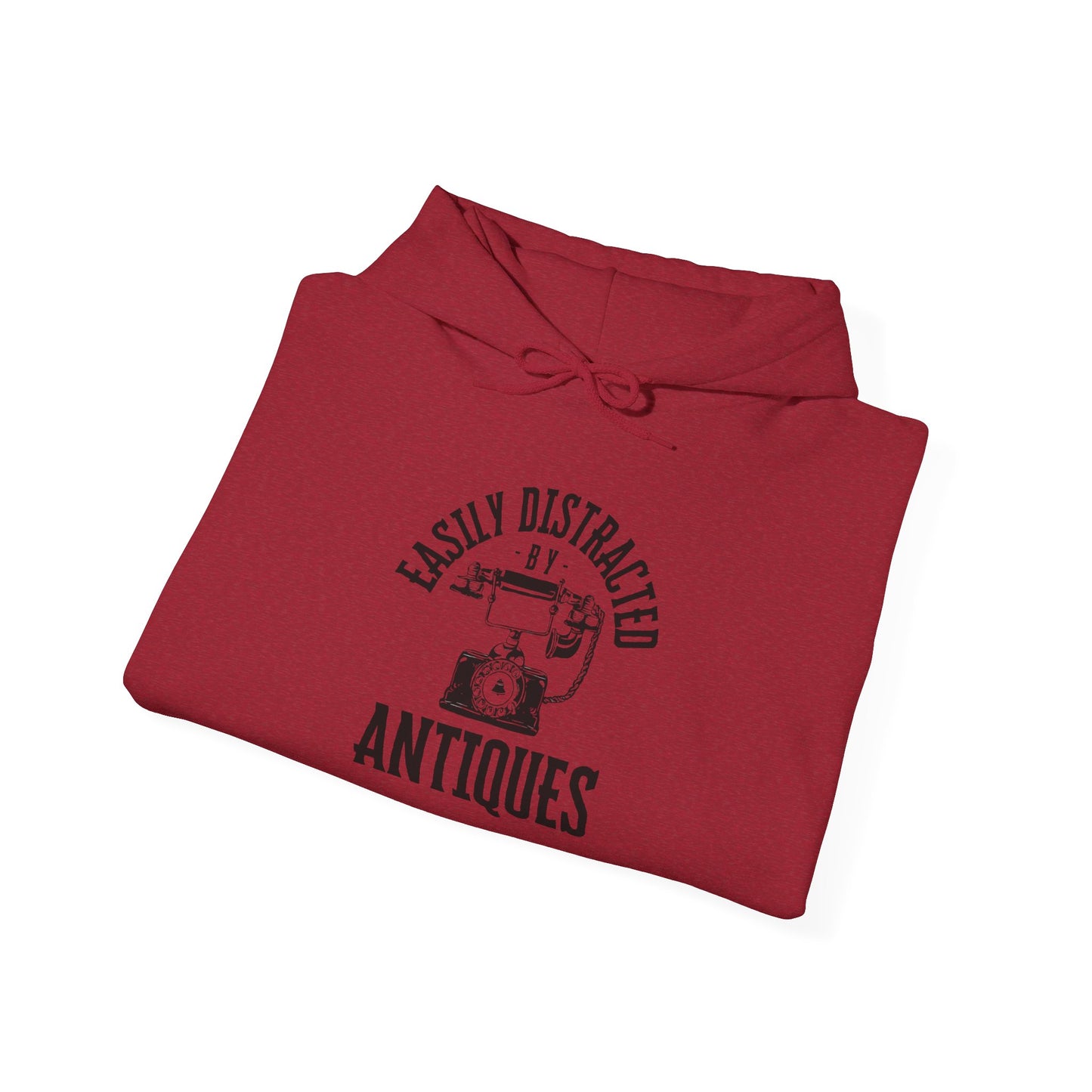 Easily Distracted by Antiques Hooded Sweatshirt