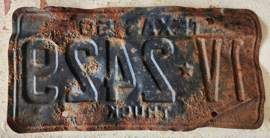 Antique License Plate