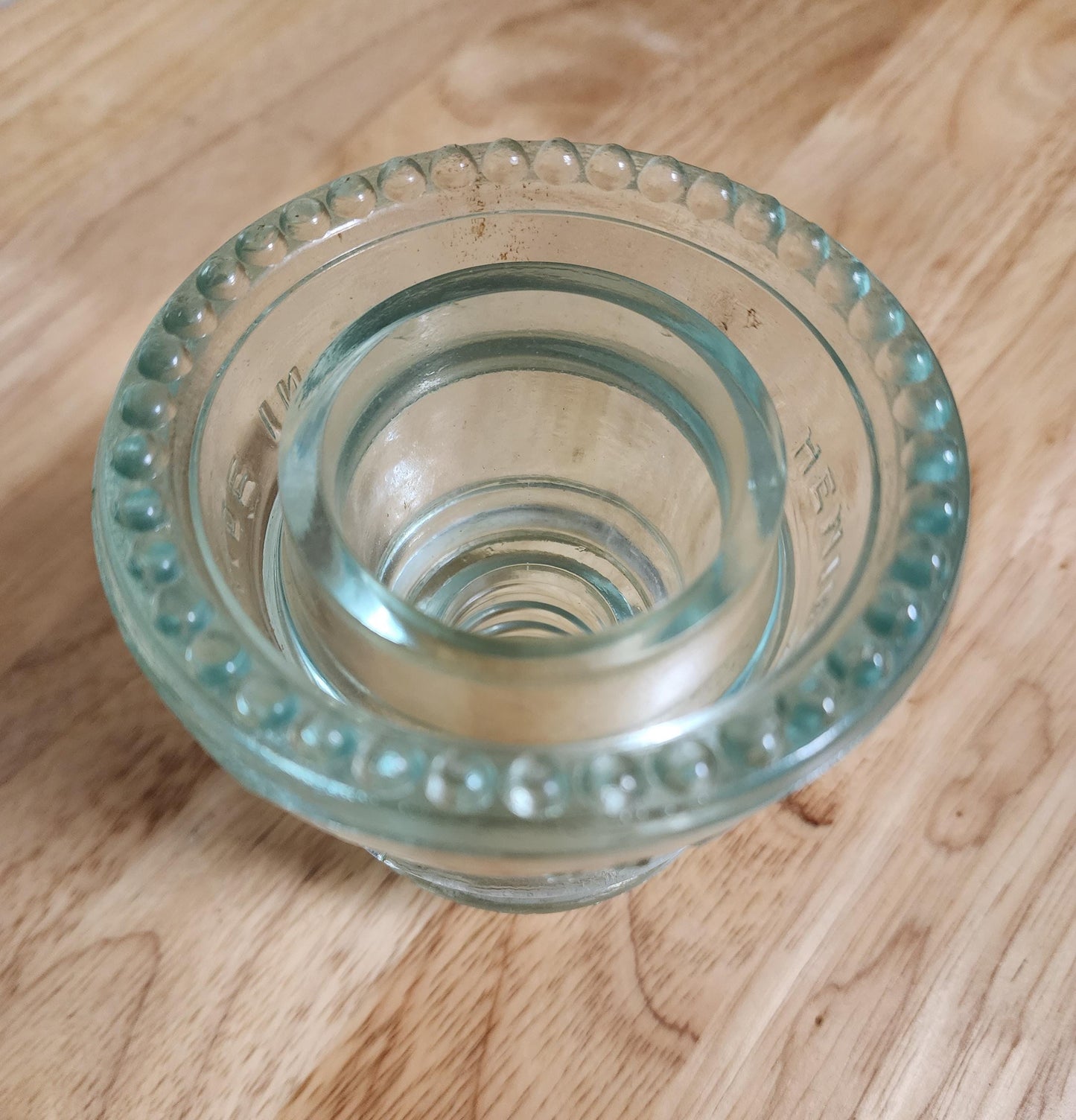 Vintage Clear Glass Insulator