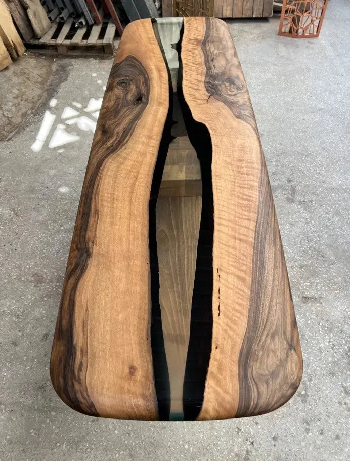 Handmade Solid Walnut Console Table