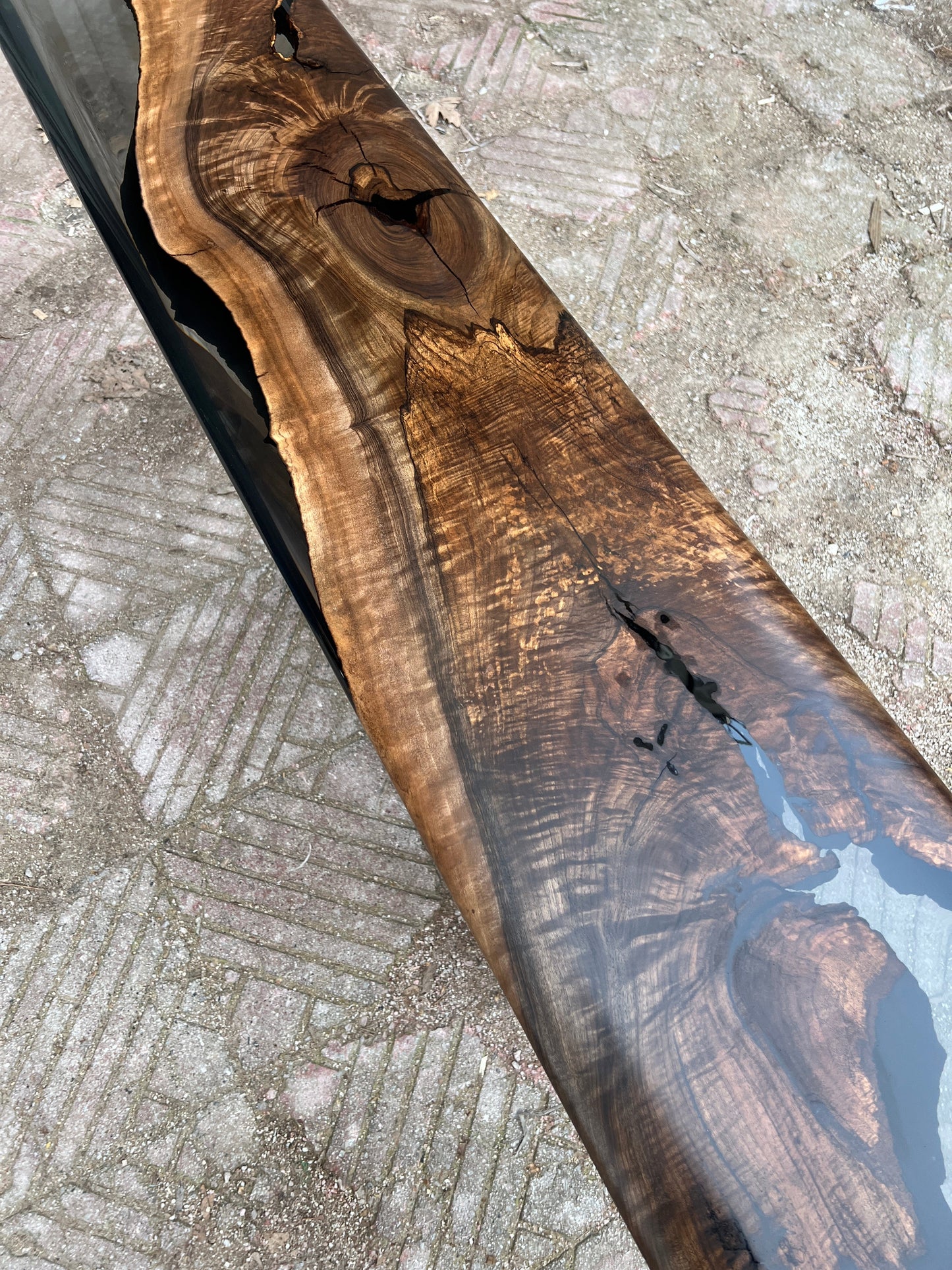 Handmade Solid Walnut Console Table