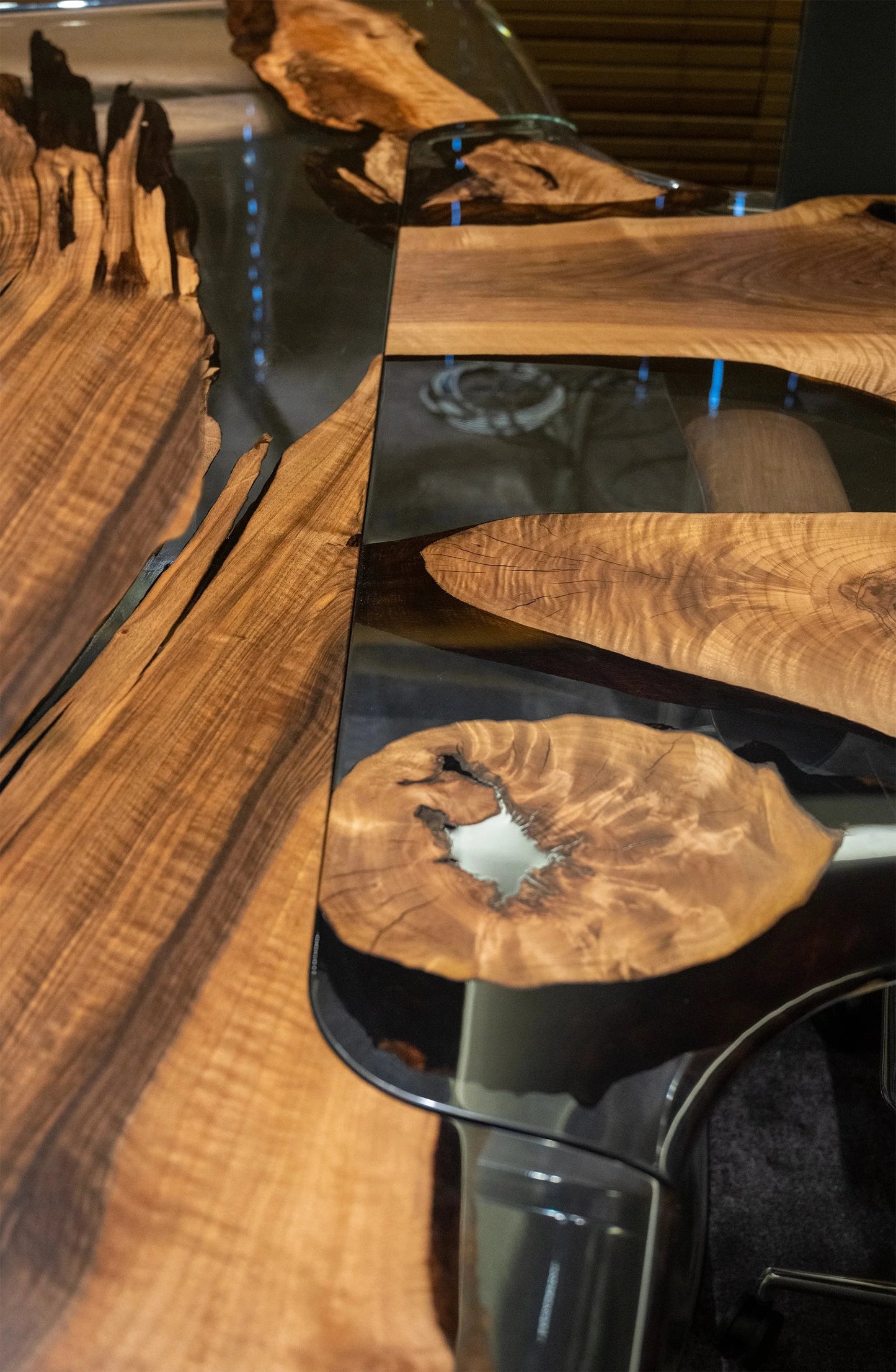 Luxury Walnut & Epoxy Executive Desk