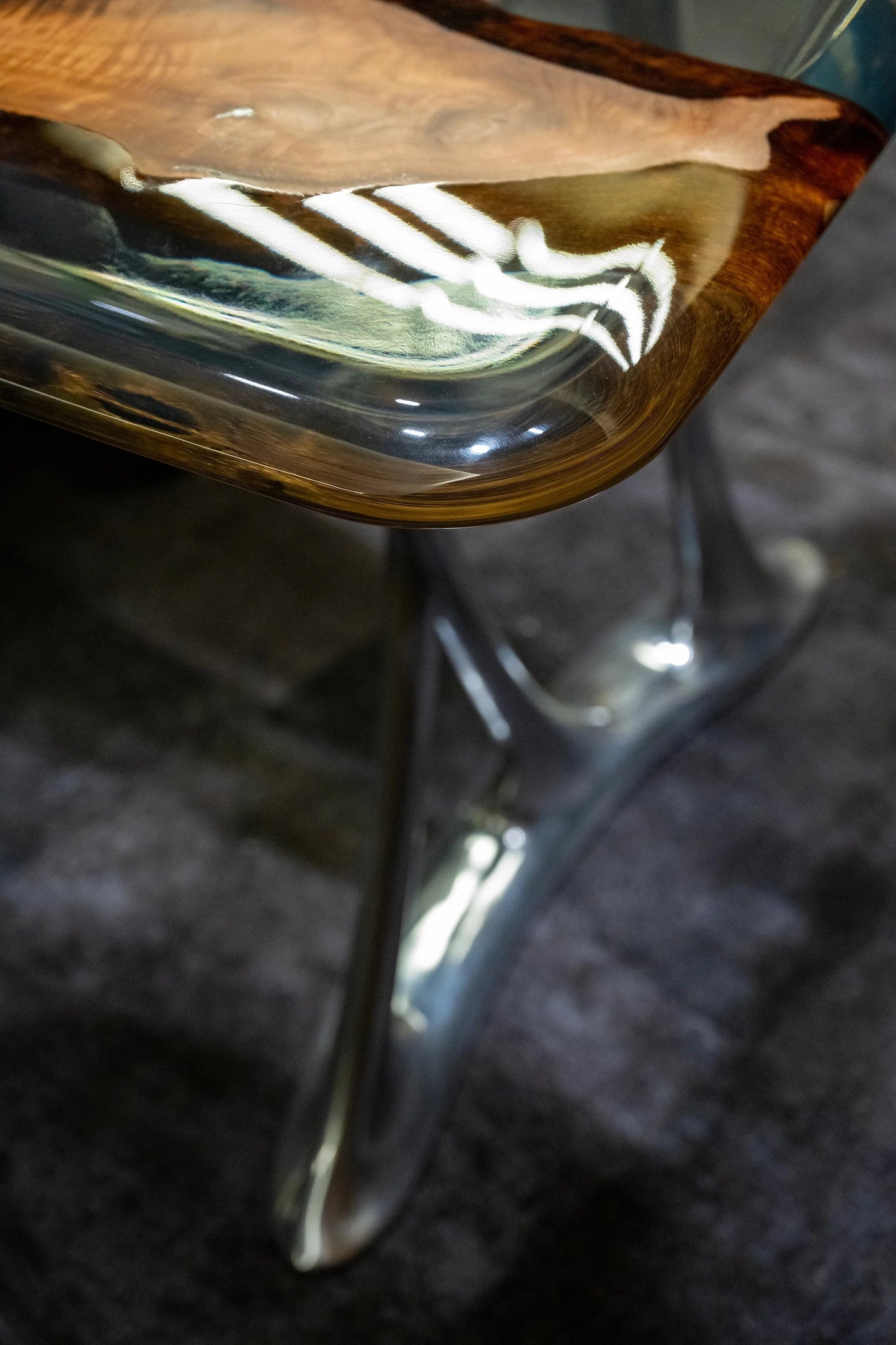 Luxury Walnut & Epoxy Executive Desk
