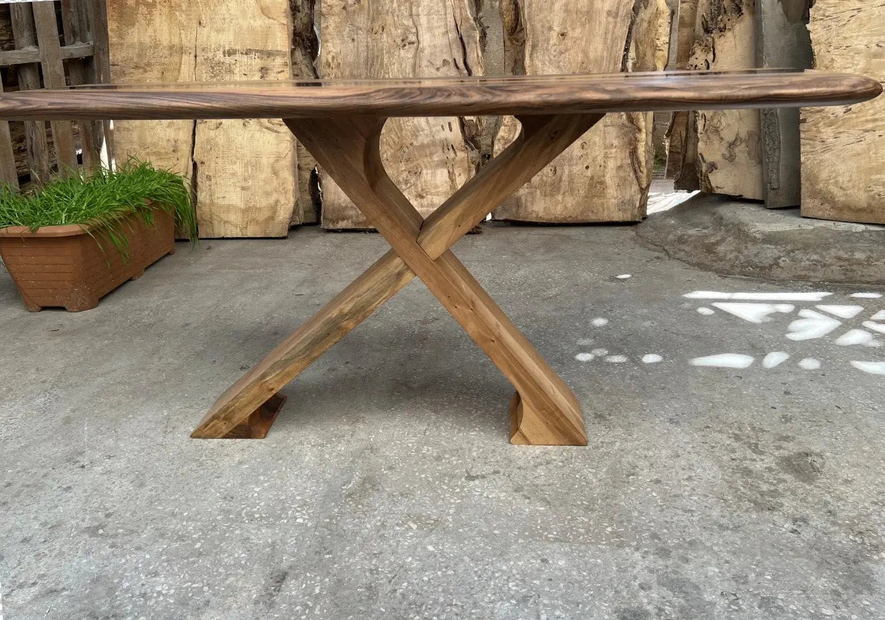 Handmade Solid Walnut Console Table