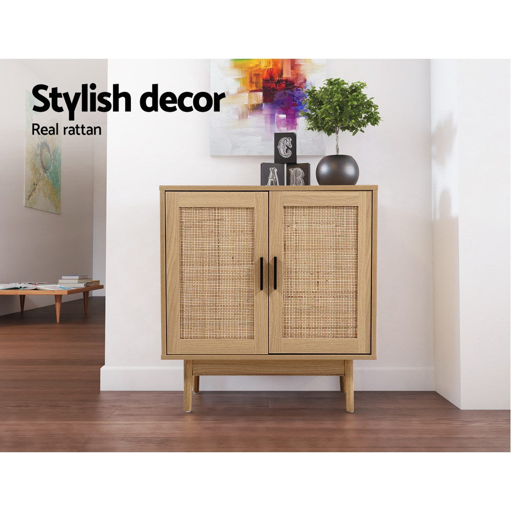 NNEDSZ Rattan Buffet Sideboard Cabinet Storage Hallway Table Kitchen Cupboard-3