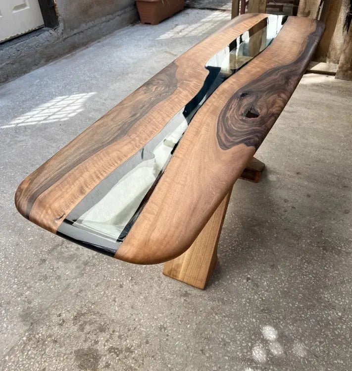 Handmade Solid Walnut Console Table