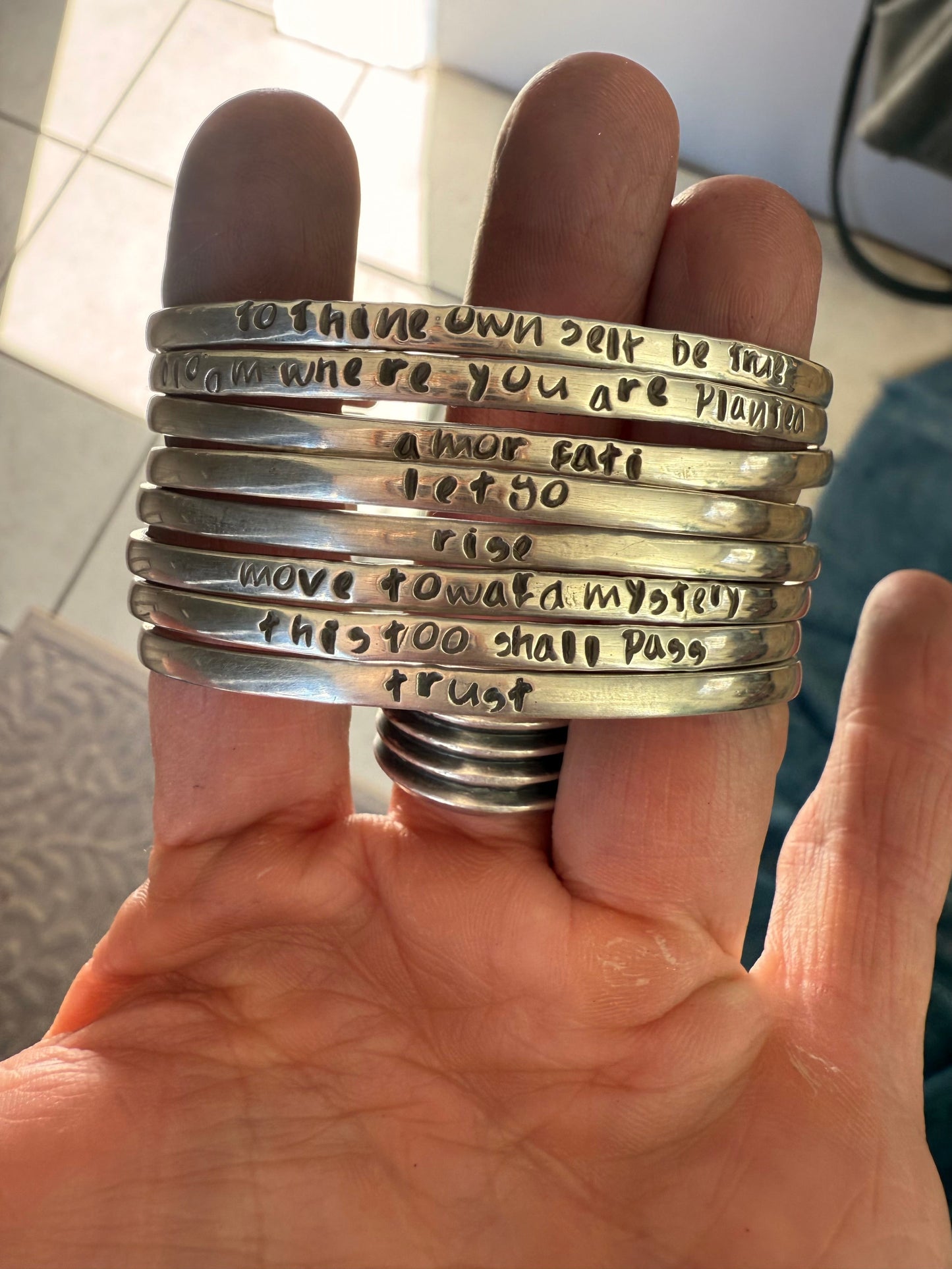 Mantra Silver Cuffs