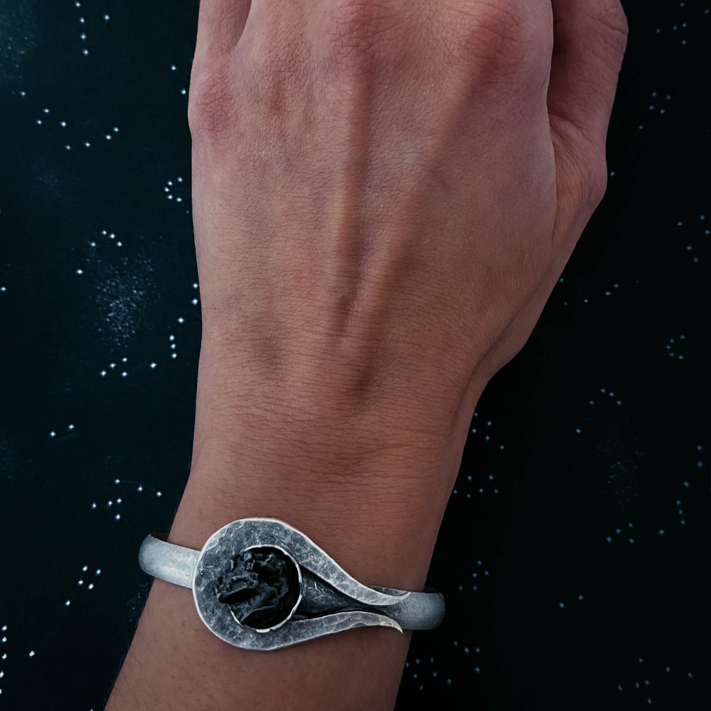 Handmade Comet Meteorite Cuff Bracelet