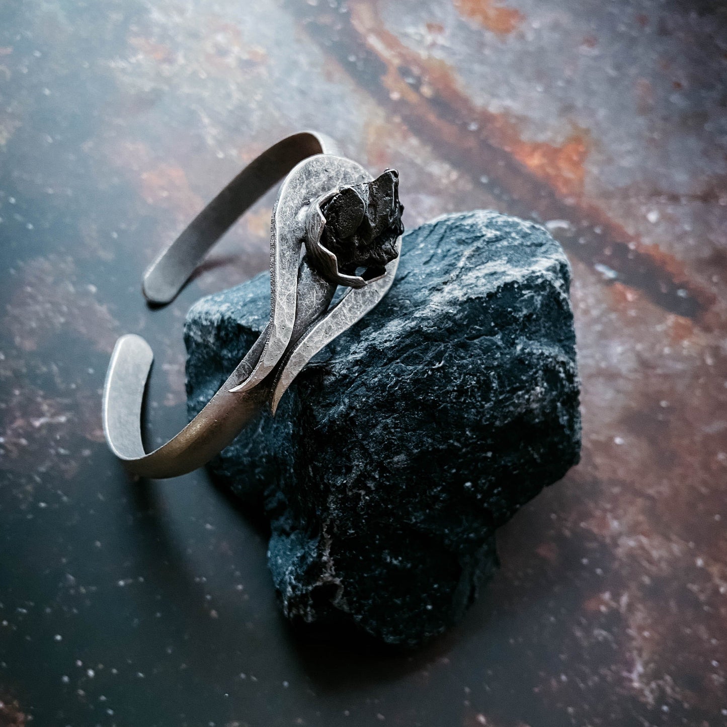 Handmade Comet Meteorite Cuff Bracelet