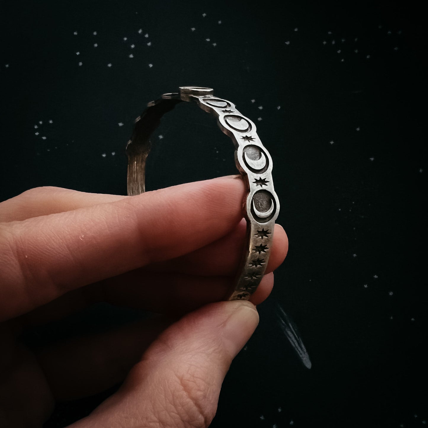 Handmade Moon Goddess Bracelet with Rainbow Moonstone