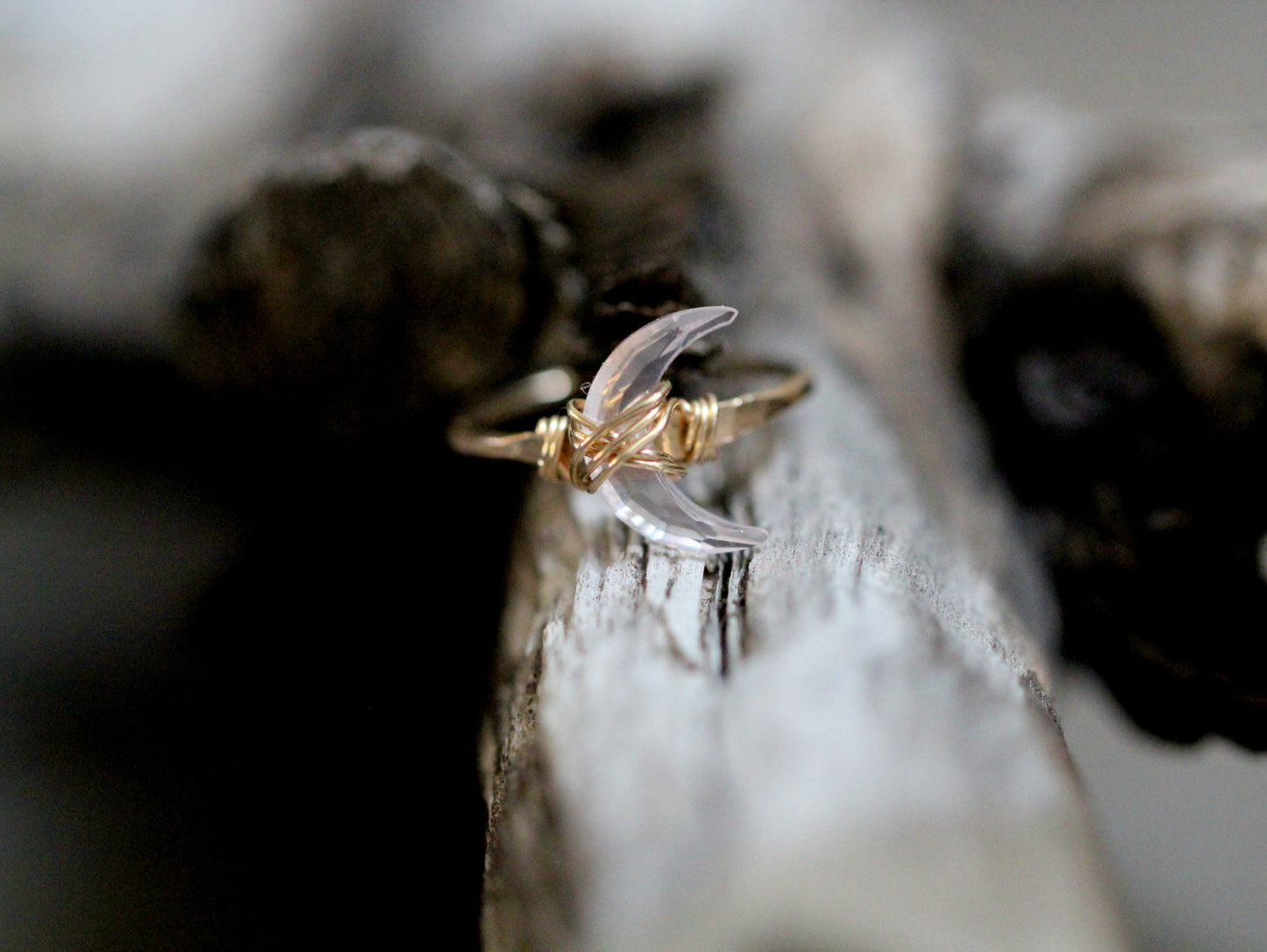 Moonbeam Ring | Rose Quartz