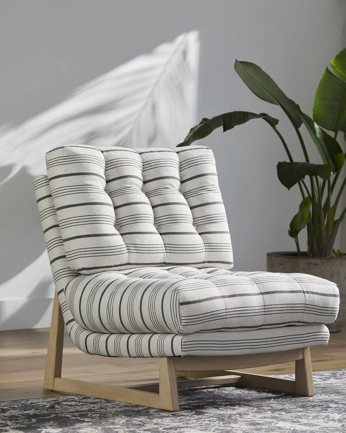 Kitanagoya Taupe Armless Accent Chair-1